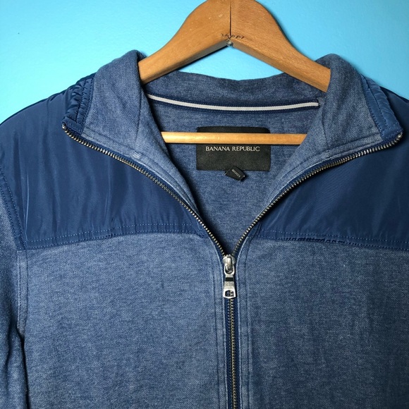 Banana Republic Blue Jacket Zip Up Casual - Picture 3 of 12